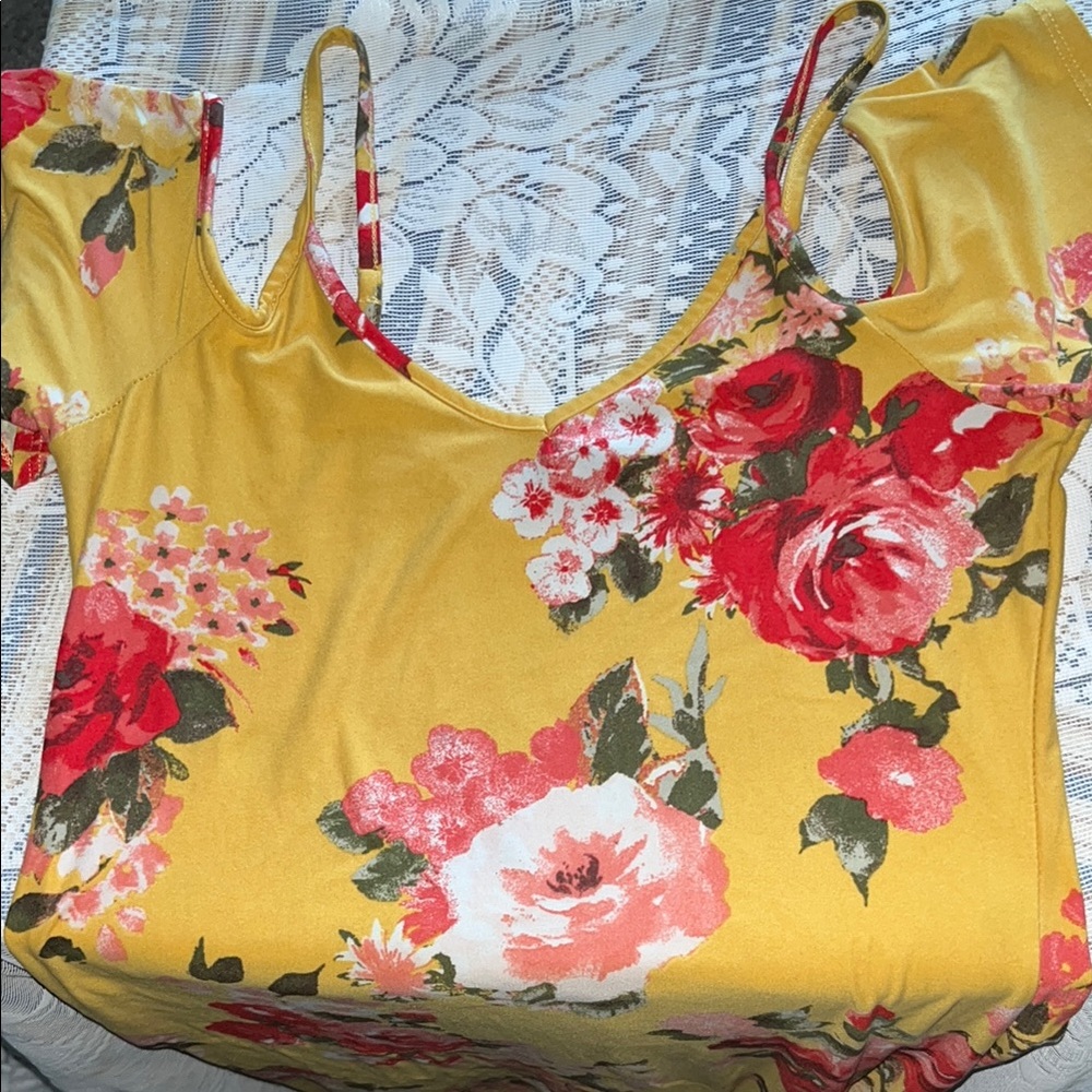 Floral Yellow Women's Sundress